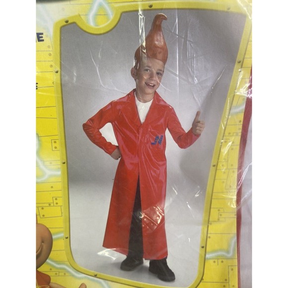 Nickelodeon JIMMY NEUTRON Lab Coat Child Halloween Costume Cosplay Red Size 7-10 - Picture 2 of 12